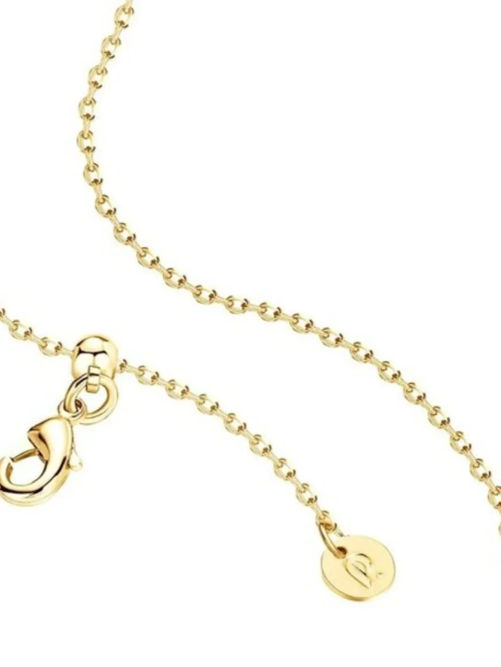 14K Yellow Gold Plated Engraved Moon & Star Coin Pendant Necklace CZ 20 Inch